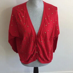 Juicy Couture Red Cardigan Sweater